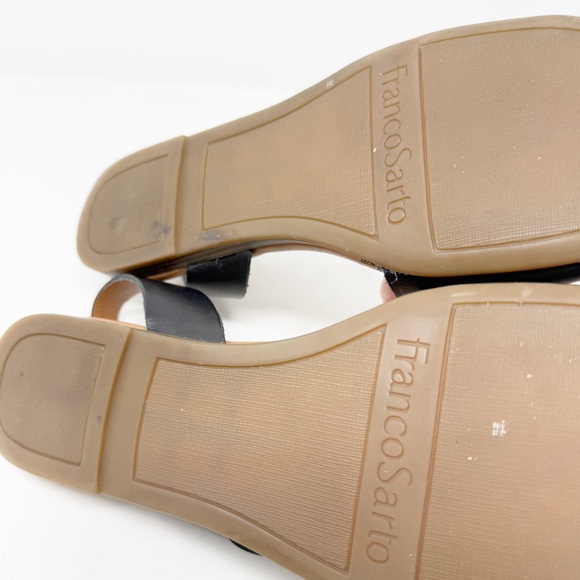 Franco Sarto Black Leather GARZA Sandals Size 8 Open Toe Casual Boho Summer NEW - Picture 7 of 8